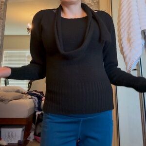 No Boundaries Black Cowl Neck Sweater NWT